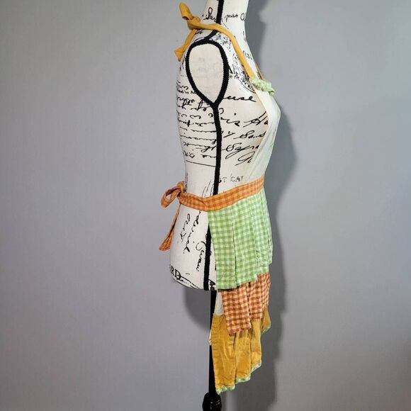 Vintage‎ tuscany italy apron ruffled tiered front cottage camp classic americana - Picture 2 of 14